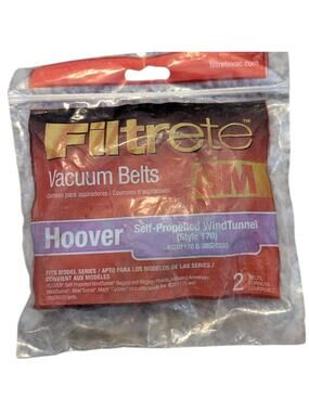 3M Filtrete 64170A Hoover WindTunnel Style 170 Vacuum Belts 2 Pack